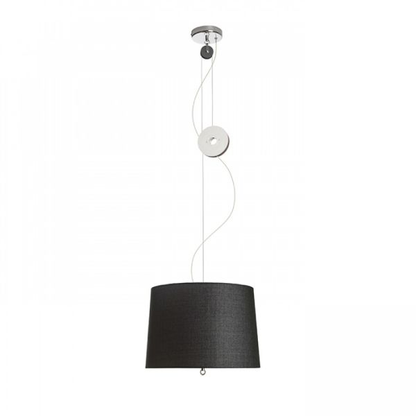 LEVITA lehúzható függeszték fekete króm 230V LED E27 15W