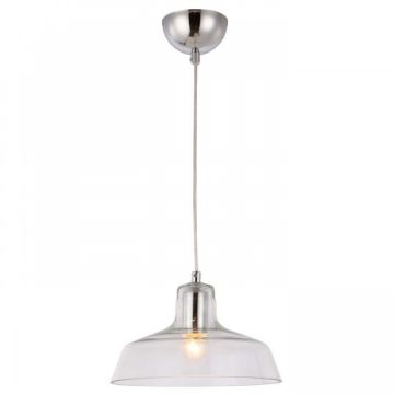 DORA függő lámpa  tiszta üveg/króm 230V LED E27 11W