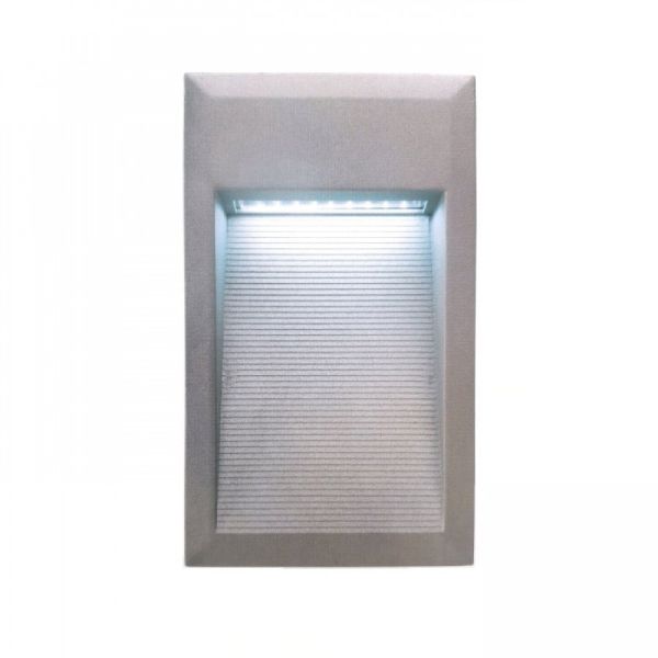 ALBERTO süllyesztett lámpa ezüstszürke 230V LED 1W IP54 5500k