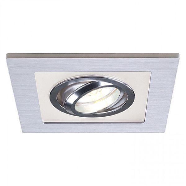 NICELIGHT I süllyesztett lámpa szálcsiszolt alumínium/szatén üveg 12V GU5,3 50W