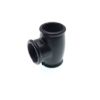 Fekete T idom 3xM10  belső menettel - 20mmx17mm