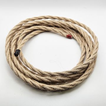 3,14m Fonott kender kábel – 3×0,75 mm² (natúr)
