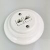 Fehér RJ45 betét Ø60 mm / KU68 dobozhoz