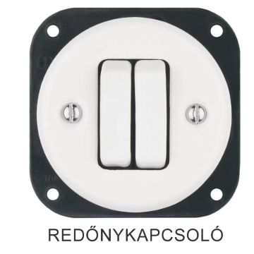 Fehér porcelán redőnykapcsoló betét
