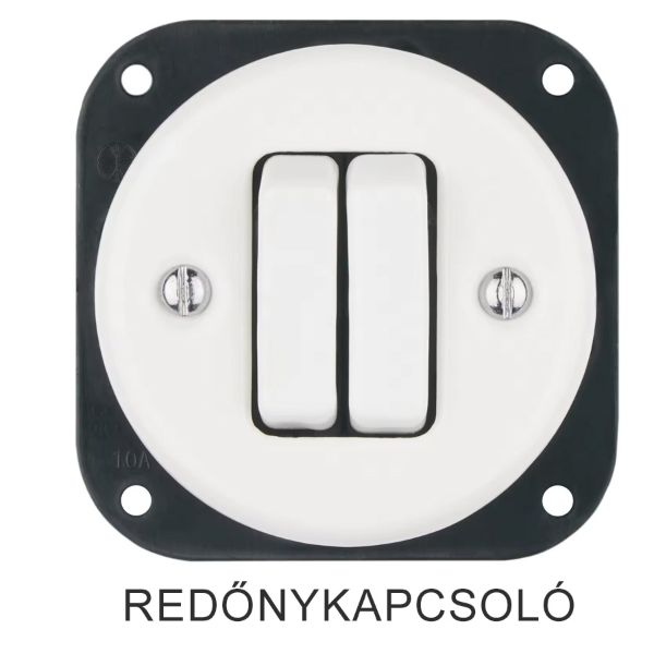 Fehér porcelán redőnykapcsoló betét