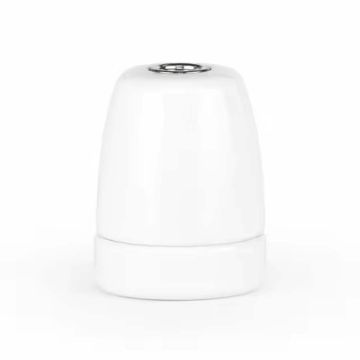 Fehér E27 egyenes porcelán foglalat