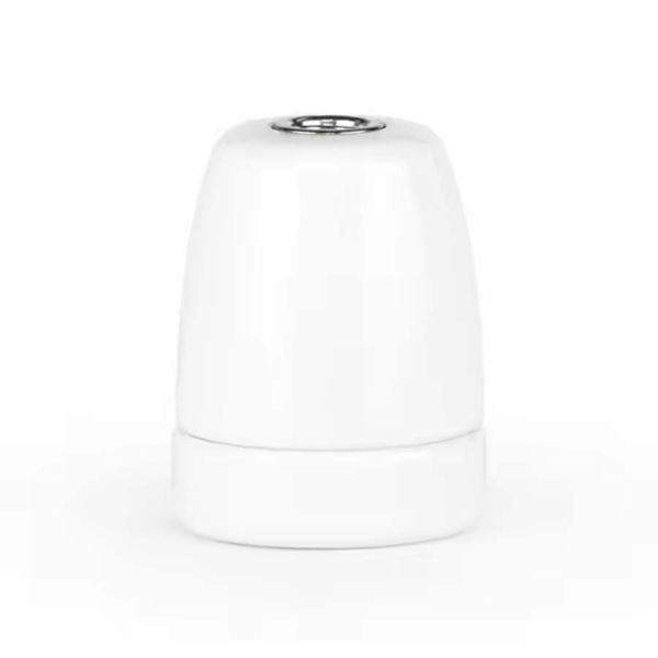 Fehér E27 egyenes porcelán foglalat