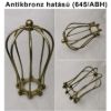 Antik bronz fém lámpa rács – csepp alakú, E27 búratartós rögzítéssel