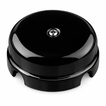 Fekete porcelán falon kívüli kötődoboz 78×35 mm méretben