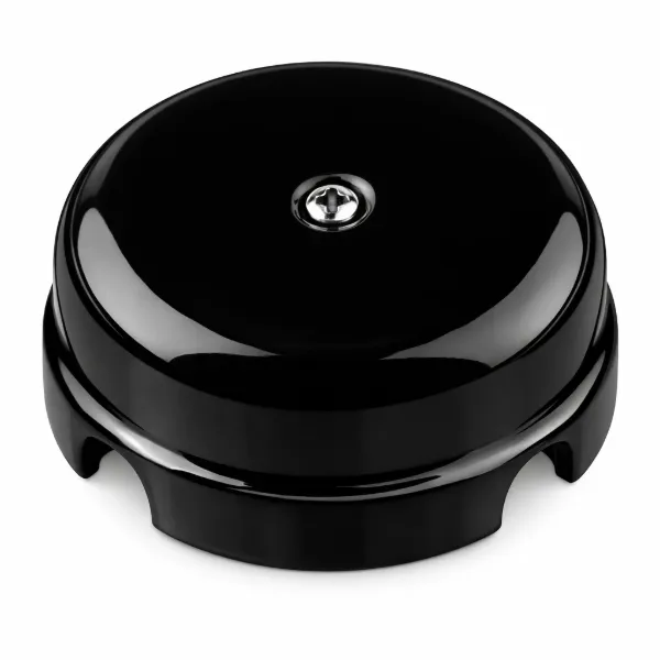 Fekete porcelán falon kívüli kötődoboz 78×35 mm méretben