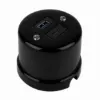 Falon kívüli fekete porcelán USB csatlakozó 20 W teljesítménnyel